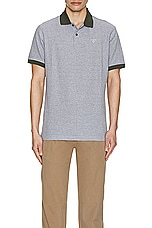 Barbour Barbour Essential Sports Polo Mix in Dark Olive, view 4, click to view large image.