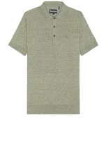 Barbour Buston Knit Polo in Dusty Green, view 1, click to view large image.