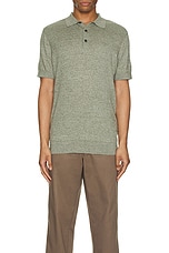 Barbour Buston Knit Polo in Dusty Green, view 4, click to view large image.