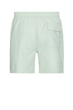 Barbour Staple Logo 5&quot; Swim Short in Dusty Mint, view 2, click to view large image.