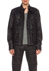 Belstaff Burgess Signature Waxed Cotton Jacket in Dark Navy FWRD