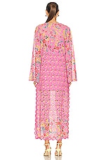HEMANT AND NANDITA Fiora Kaftan Dress in Pink, view 3, click to view large image.