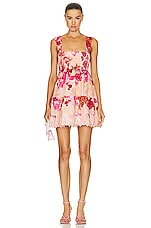 HEMANT AND NANDITA Dali Mini Dress in Pink, view 1, click to view large image.