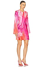 HEMANT AND NANDITA Abira Mini Dress in Pink, view 2, click to view large image.