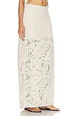 HEMANT AND NANDITA Goa Long Slit Skirt in Off White, view 2, click to view large image.