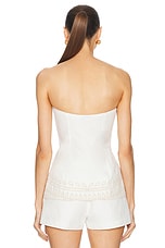 HEMANT AND NANDITA Ari Strapless Top in White, view 3, click to view large image.