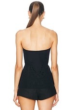 HEMANT AND NANDITA for FWRD Alya Strapless Top in Black, view 3, click to view large image.