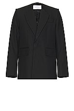 Bianca Saunders Slimaz Jacket in Black, view 1, click to view large image.