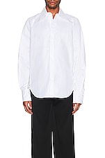 Bianca Saunders Row Back Shirt in White, view 3, click to view large image.