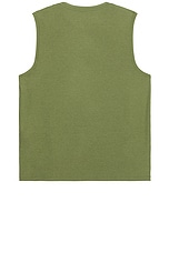 Beyond Yoga Featherweight Freeflo Muscle Tank in Moss Green Heather, view 2, click to view large image.