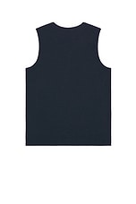 Beyond Yoga Featherweight Freeflo Muscle Tank in Nocturnal Navy, view 2, click to view large image.