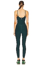 Beyond Yoga Spacedye Uplevel Midi Jumpsuit in Midnight Green Heather, view 3, click to view large image.