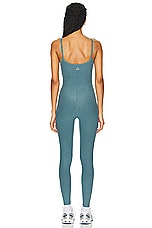 Beyond Yoga Spacedye Uplevel Midi Jumpsuit in Storm Heather, view 3, click to view large image.