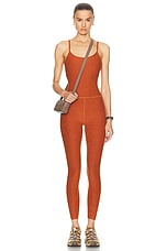 Beyond Yoga Spacedye Uplevel Midi Jumpsuit in Warm Clay Heather, view 4, click to view large image.