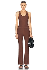 Beyond Yoga Spacedye All Around Jumpsuit in Bold Mocha Heather, view 1, click to view large image.