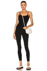 Beyond Yoga Spacedye Uplevel Midi Jumpsuit in Darkest Night, view 1, click to view large image.