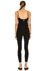 Beyond Yoga Spacedye Uplift Maternity Jumpsuit in Darkest Night, view 3, click to view large image.