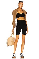Beyond Yoga Spacedye High Waisted Biker Short in Darkest Night, view 4, click to view large image.