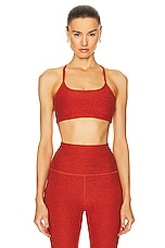 Beyond Yoga Spacedye Slim Racerback Bra in Red Sand Heather, view 1, click to view large image.