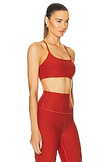 Beyond Yoga Spacedye Slim Racerback Bra in Red Sand Heather, view 2, click to view large image.