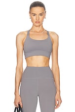 Beyond Yoga Powerbeyond Strive Long Line Bra in Iron Gray, view 1, click to view large image.