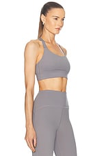 Beyond Yoga Powerbeyond Strive Long Line Bra in Iron Gray, view 2, click to view large image.