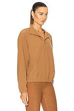 Beyond Yoga In Stride Half Zip Pullover in Toffee, view 2, click to view large image.