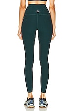 Beyond Yoga Spacedye Caught In The Midi High Waisted Legging in Midnight Green Heather, view 3, click to view large image.