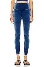 Beyond Yoga High Waisted Midi Legging in Blue Gem, view 1, click to view large image.