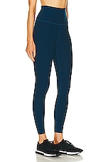 Beyond Yoga Spacedye Caught In The Midi High Waisted Legging in Blue Gem Heather, view 2, click to view large image.