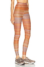 Beyond Yoga Soft Mark High Waisted Midi Legging in Ombre Stripe, view 2, click to view large image.