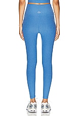 Beyond Yoga Spacedye At Your Leisure High Waisted Midi Legging in Sky Blue Heather, view 3, click to view large image.
