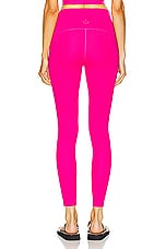 Beyond Yoga Power Beyond Strive High Waisted Midi Legging in Pink Energy, view 3, click to view large image.
