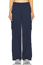 Beyond Yoga City Chic Cargo Pant in Nocturnal Navy, view 1, click to view large image.