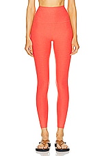 Beyond Yoga Spacedye Caught In The Midi High Waisted Legging in Red Ash Heather, view 1, click to view large image.