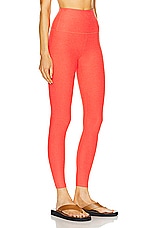 Beyond Yoga Spacedye Caught In The Midi High Waisted Legging in Red Ash Heather, view 2, click to view large image.