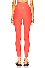 Beyond Yoga Spacedye Caught In The Midi High Waisted Legging in Red Ash Heather, view 3, click to view large image.