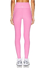 Beyond Yoga Spacedye At Your Leisure High Waist Midi Leggin in Pink Bloom Heather, view 3, click to view large image.
