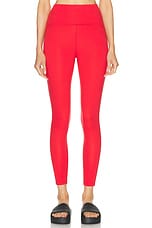 Beyond Yoga Powerbeyond Strive High Waisted Midi Legging in Retro Red, view 1, click to view large image.