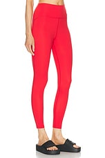 Beyond Yoga Powerbeyond Strive High Waisted Midi Legging in Retro Red, view 2, click to view large image.