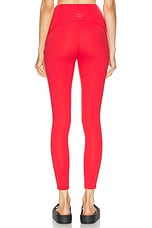 Beyond Yoga Powerbeyond Strive High Waisted Midi Legging in Retro Red, view 3, click to view large image.