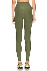 Beyond Yoga Spacedye Caught In The Midi High Waisted Legging in Moss Green Heather, view 3, click to view large image.