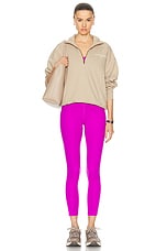 Beyond Yoga Powerbeyond Strive High Waisted Midi Legging in Violet Berry, view 4, click to view large image.