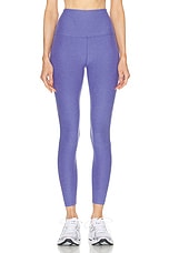 Beyond Yoga Spacedye Caught In The Midi High Waisted Legging in Indigo Heather, view 1, click to view large image.