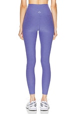 Beyond Yoga Spacedye Caught In The Midi High Waisted Legging in Indigo Heather, view 3, click to view large image.