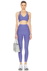 Beyond Yoga Spacedye Caught In The Midi High Waisted Legging in Indigo Heather, view 4, click to view large image.