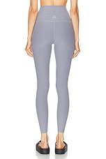Beyond Yoga Spacedye At Your Leisure High Waisted Midi Legging in Cloud Gray Heather, view 3, click to view large image.