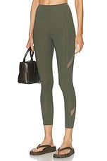 Beyond Yoga Powerbeyond Bootcamp Midi Legging in Modern Olive, view 1, click to view large image.