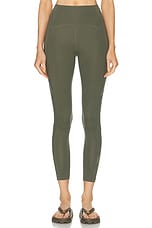 Beyond Yoga Powerbeyond Bootcamp Midi Legging in Modern Olive, view 2, click to view large image.