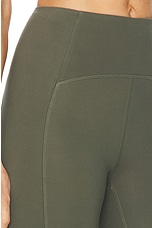 Beyond Yoga Powerbeyond Bootcamp Midi Legging in Modern Olive, view 7, click to view large image.